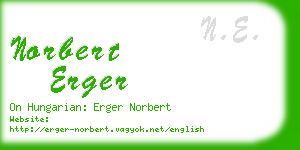 norbert erger business card